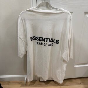Fear of God Essentials Classic White Short Sleeve Tee Men Size XL